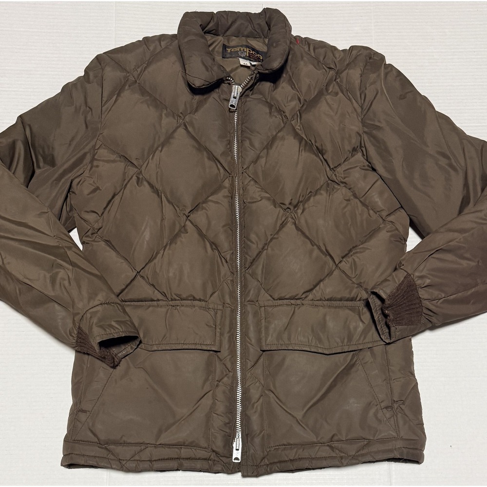 TEMPCO - Men's VTG Down Insulated Western Quilted USA Puffer Jacket -‎ Size 44